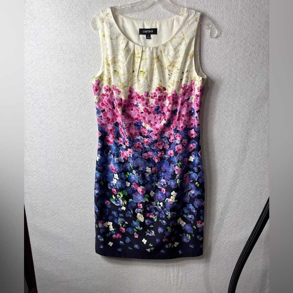 Chetta B Floral Dress Size 10 Lined